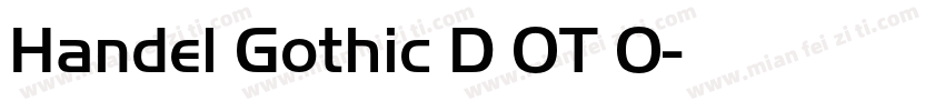 Handel Gothic D OT O字体转换